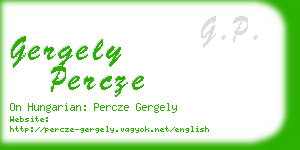 gergely percze business card